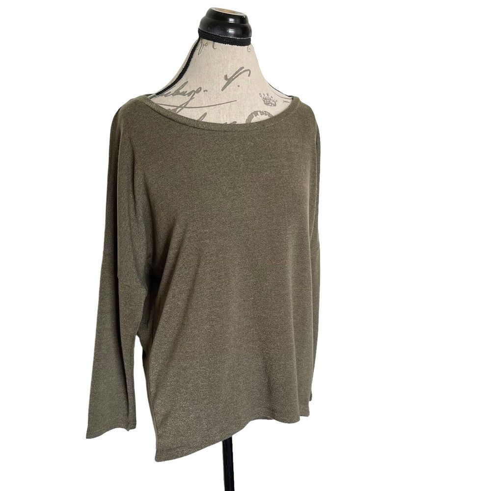 Uget Womens Sweater High Low Dolman Tunic Round Neck Knit Sleeve Size Small - Picture 2 of 12